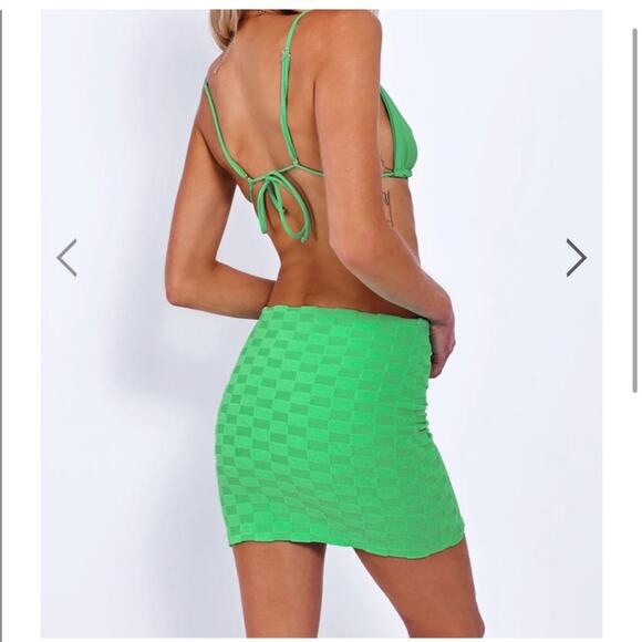 NWT Skatie Taylor Mini Skirt in Green Waimea XS - Picture 2 of 8